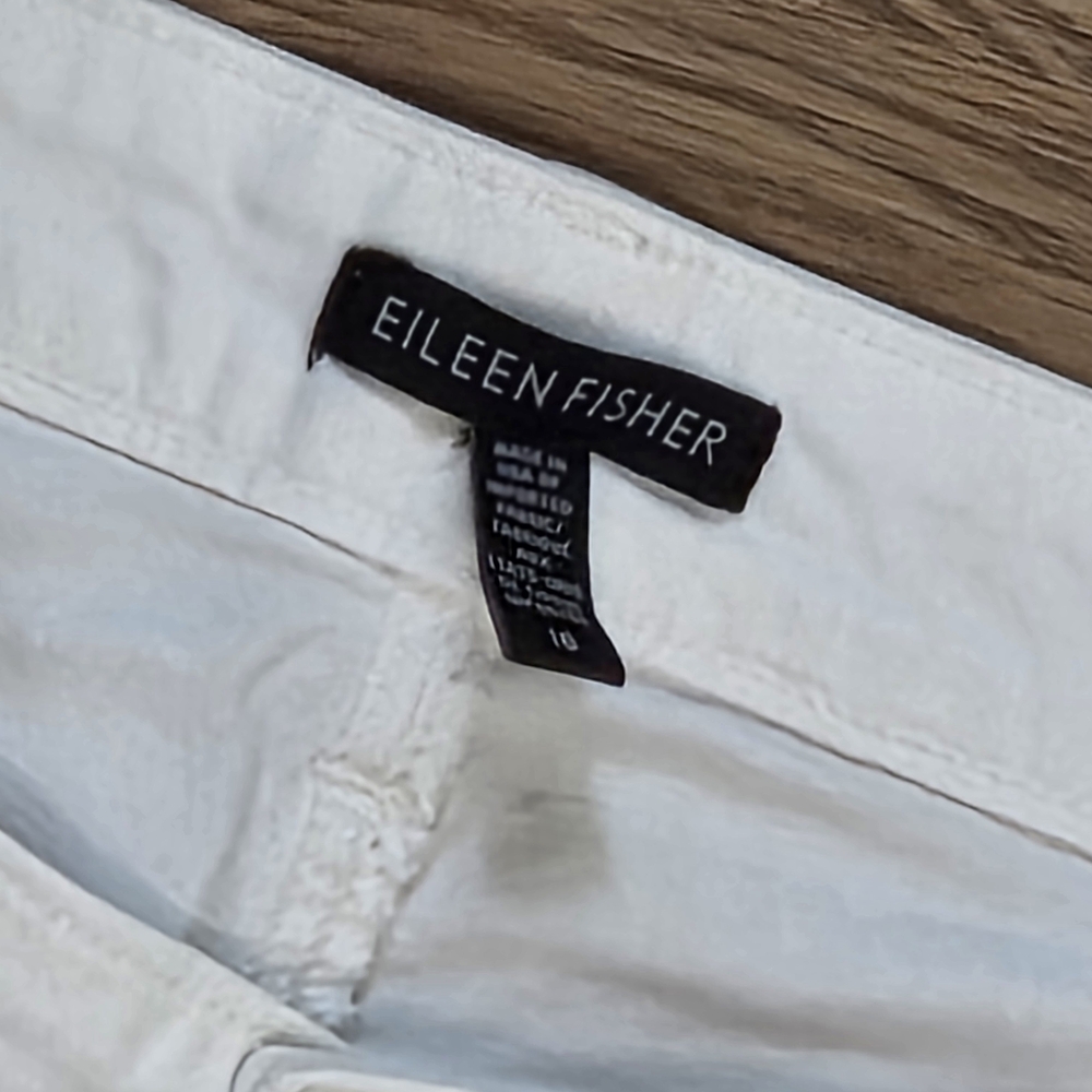 Eileen Fisher Straightleg White Jean Pants